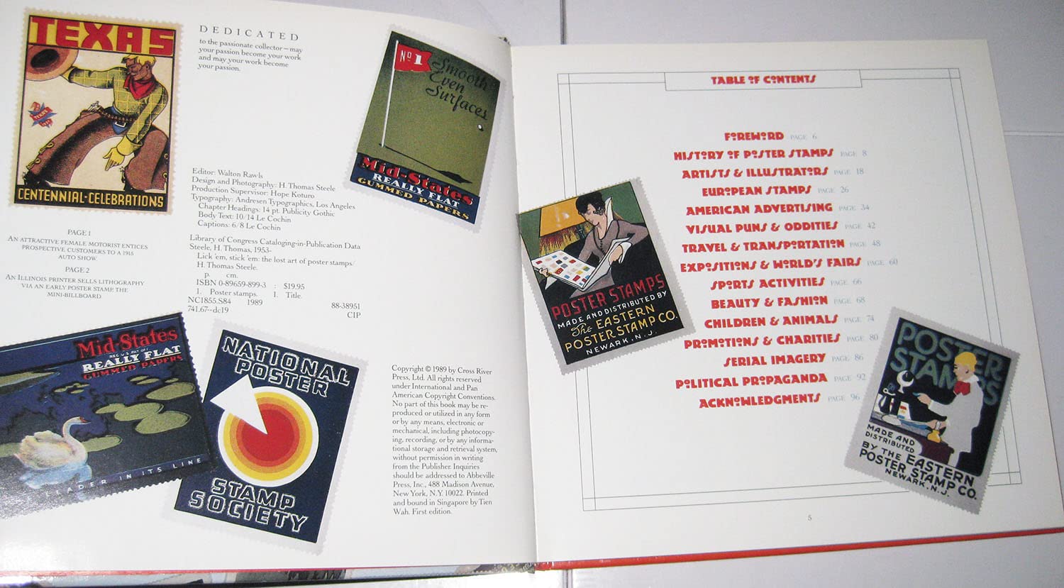 Lick 'Em, Stick 'em: The Lost Art of Poster Stamps (Recollectibles),Used