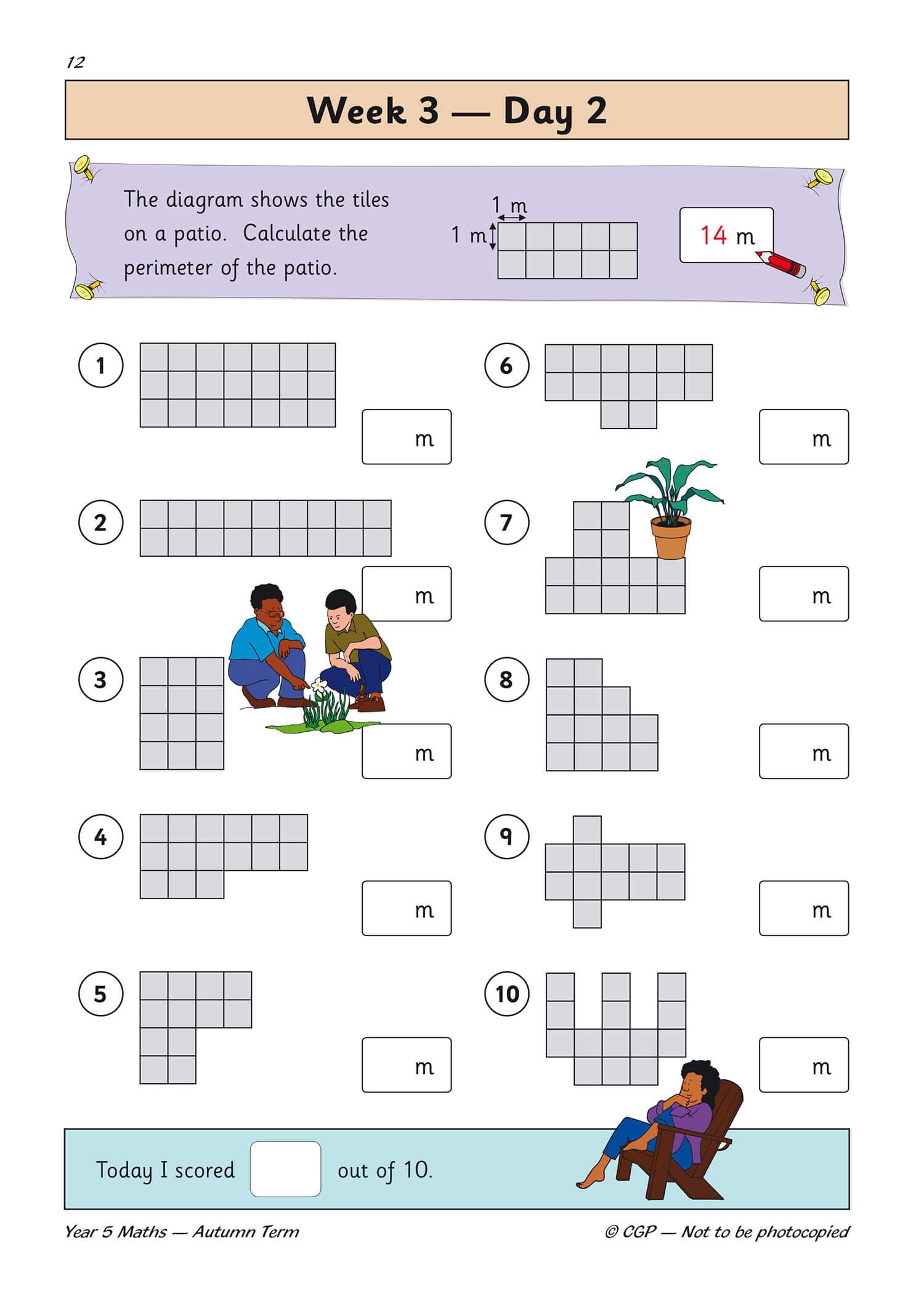 New KS2 Maths Daily Practice Book: Year 5 Autumn Term: perfect for catching up at home (CGP KS2 Maths),Used