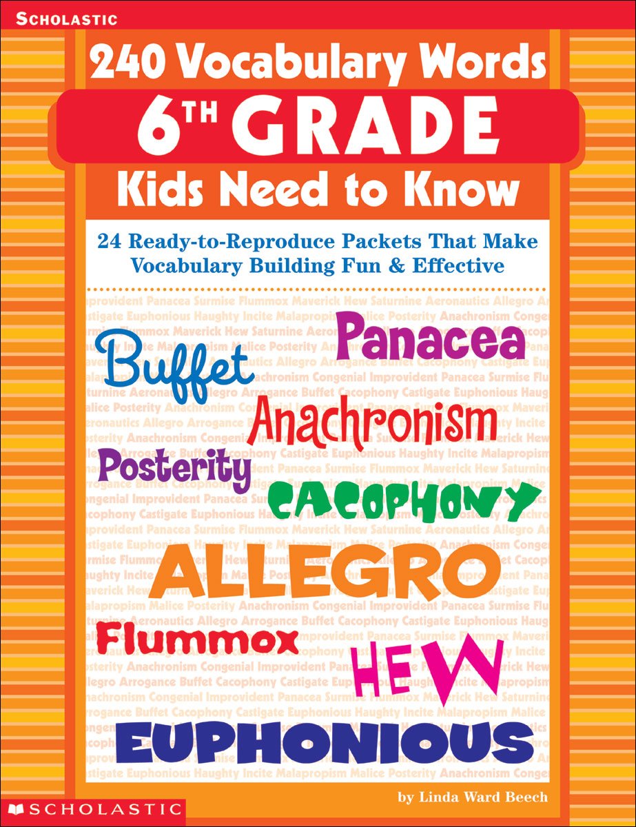 240 Vocabulary Words 6Th Grade Kids Need To Know: 24 Readytoreproduce Packets That Make Vocabulary Building Fun & Effective,Used