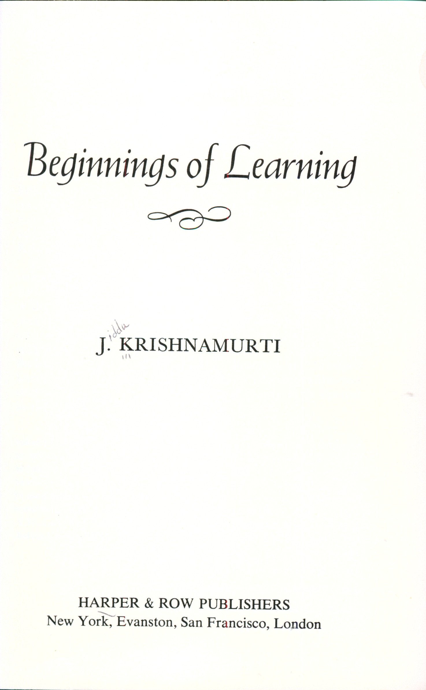 Beginnings of learning,Used