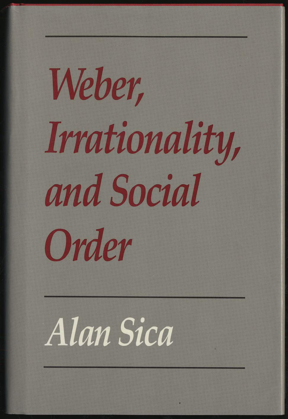 Weber, Irrationality, and Social Order,Used