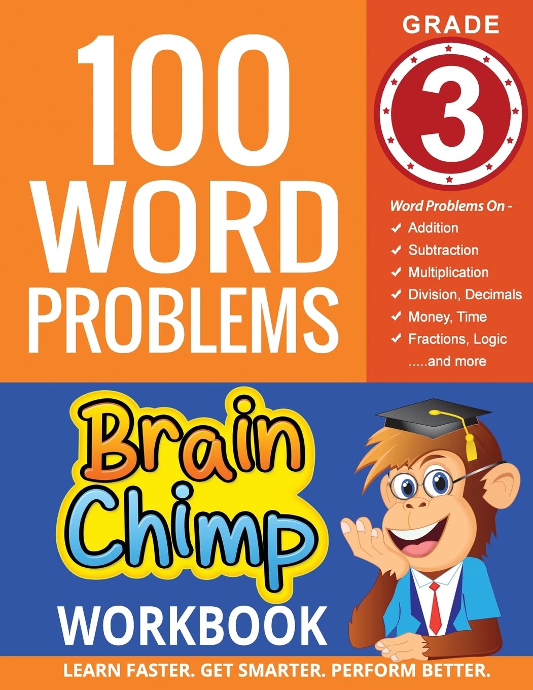 100 Word Problems : Grade 3 Math Workbook,New