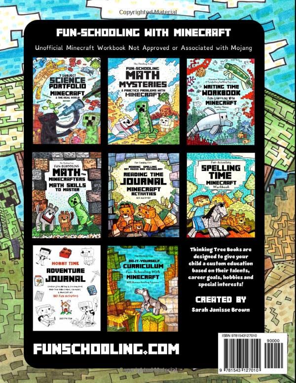 Full Color  FunSchooling Curriculum  Homeschooling with Minecraft: By the Makers of Dyslexia Games  Farm & Animals Themed Be,Used