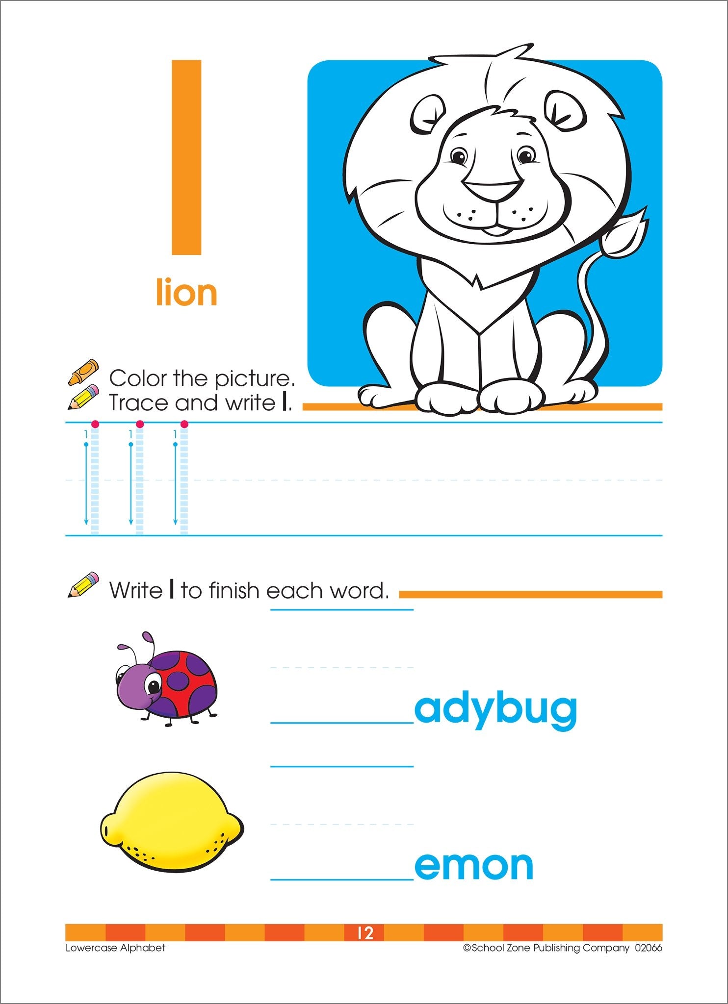 School Zone Lowercase Alphabet Workbook 32 Pages, Ages 3 To 5, Preschool To Kindergarten, Abc'S, Letters, Tracing, Printing,,Used