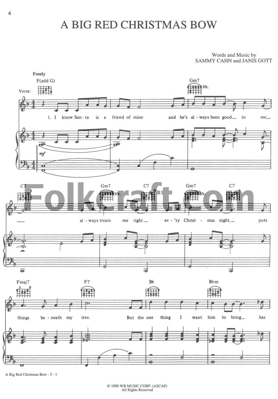 The Gift of Christmas Music: Piano/Vocal/Chords,Used