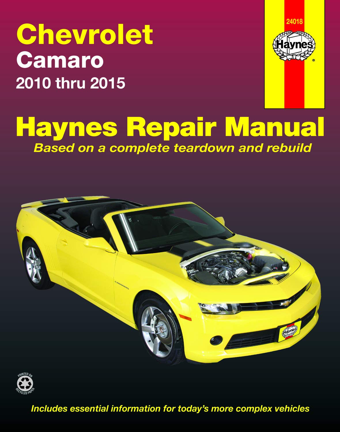 Chevrolet Camaro (1015) Haynes Repair Manual (Does not include information specific to Z28 models. Includes thorough vehicle co,Used