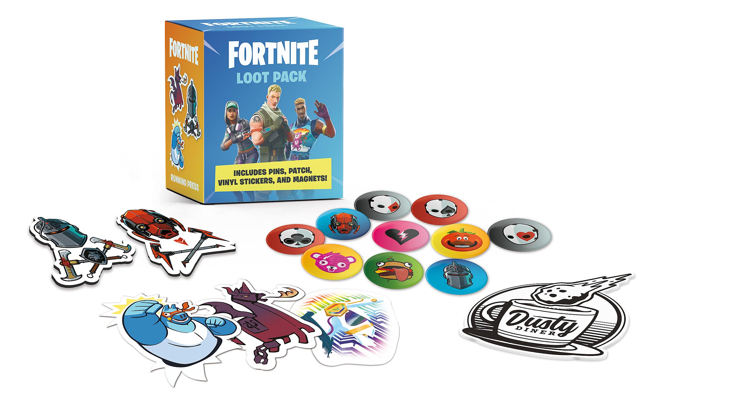 Fortnite (Official) Loot Pack: Includes Pins, Patch, Vinyl Stickers, And Magnets! (Rp Minis),Used