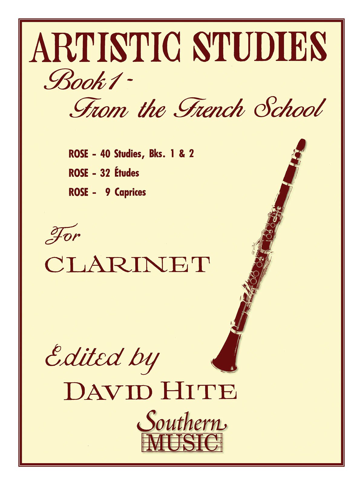 Artistic Studies, Book 1 (French School): Clarinet Clarinet Music Book with 40 Studies, 32 tudes, 9 Caprices Clarinet Shee,Used