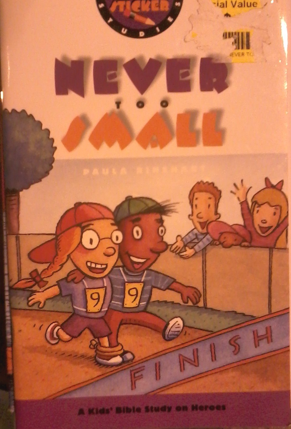 Never Too Small for God: A Kids' Bible Study on Heroes (Sticker Studies Series),Used