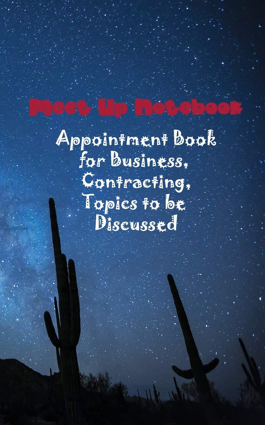 Meet Up Notebook, Appointment Book for Business, Contracting, Topics to be Discussed,Used