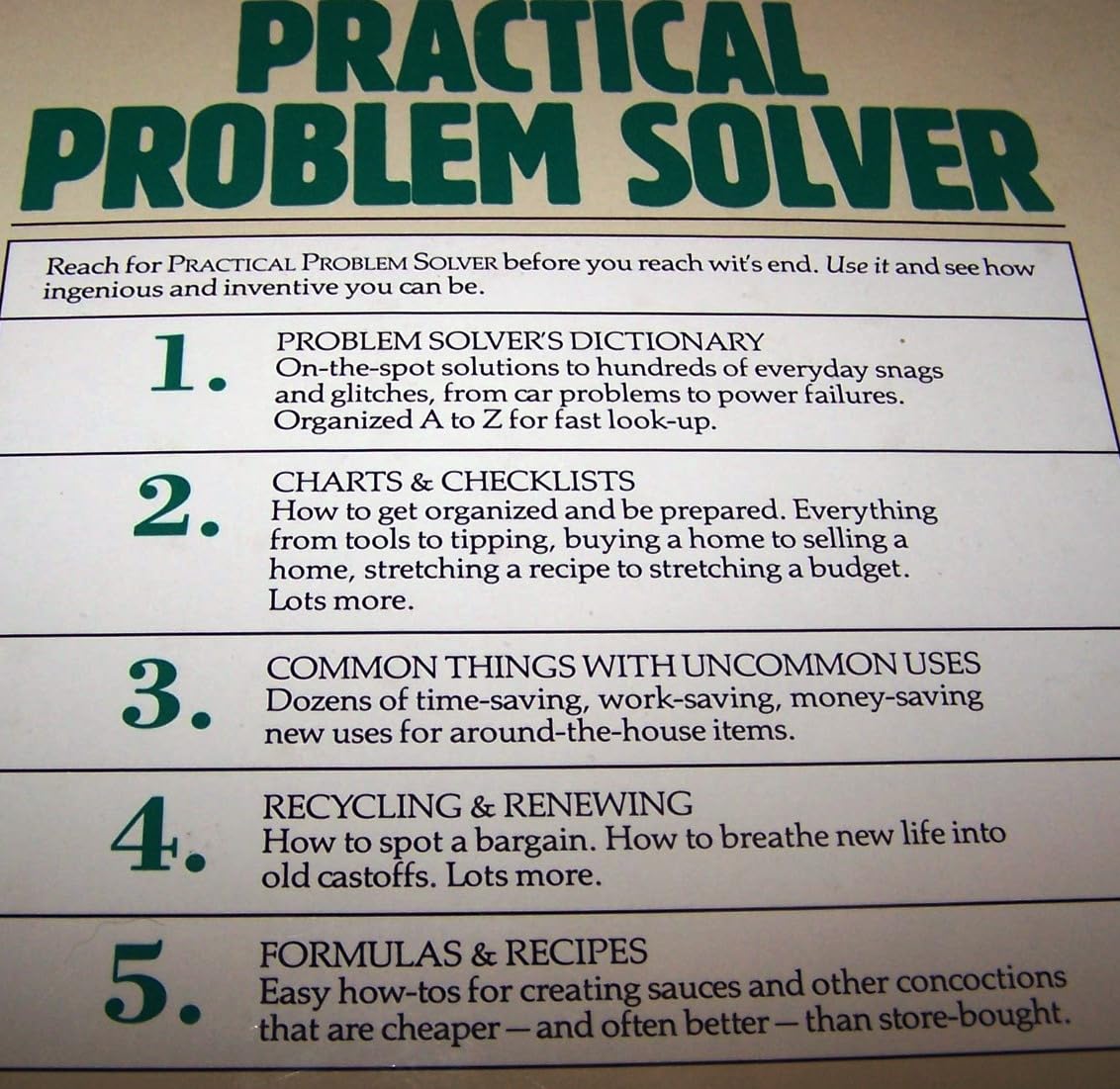 Practical Problem Solver: Substitutes, Shortcuts, and Ingenious Solutions for Making Life Easier,Used