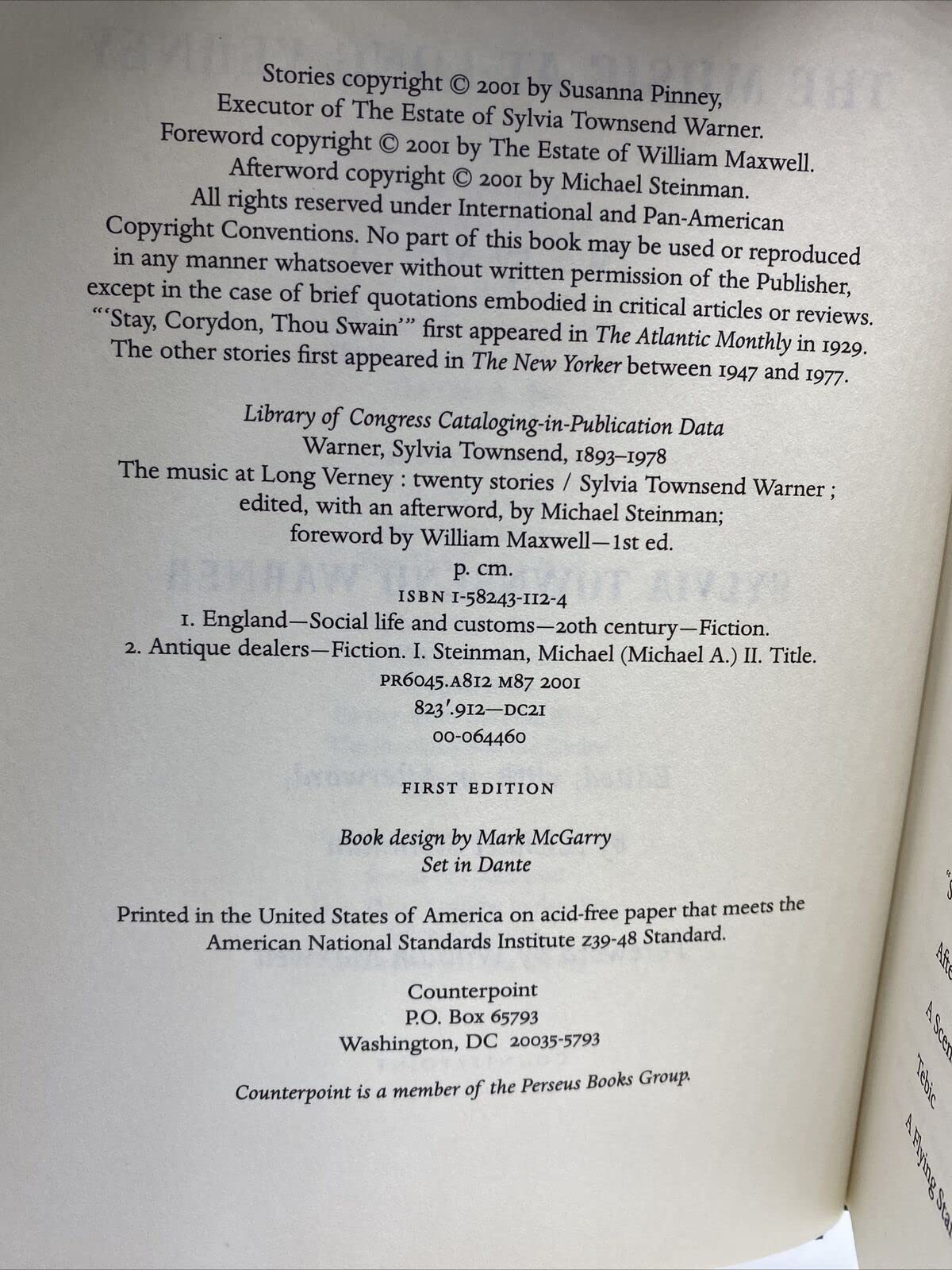 The Music at Long Verney: Short Stories,New