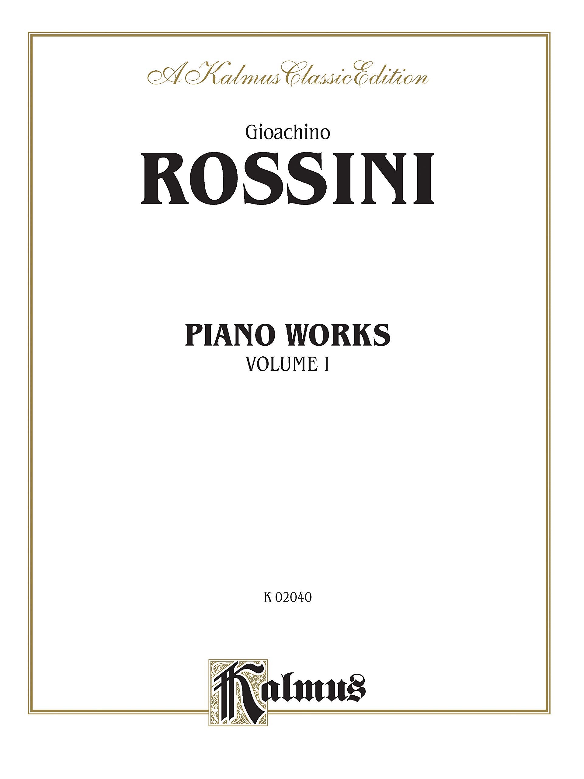 Piano Works, Vol 1 (Kalmus Edition, Vol 1),Used