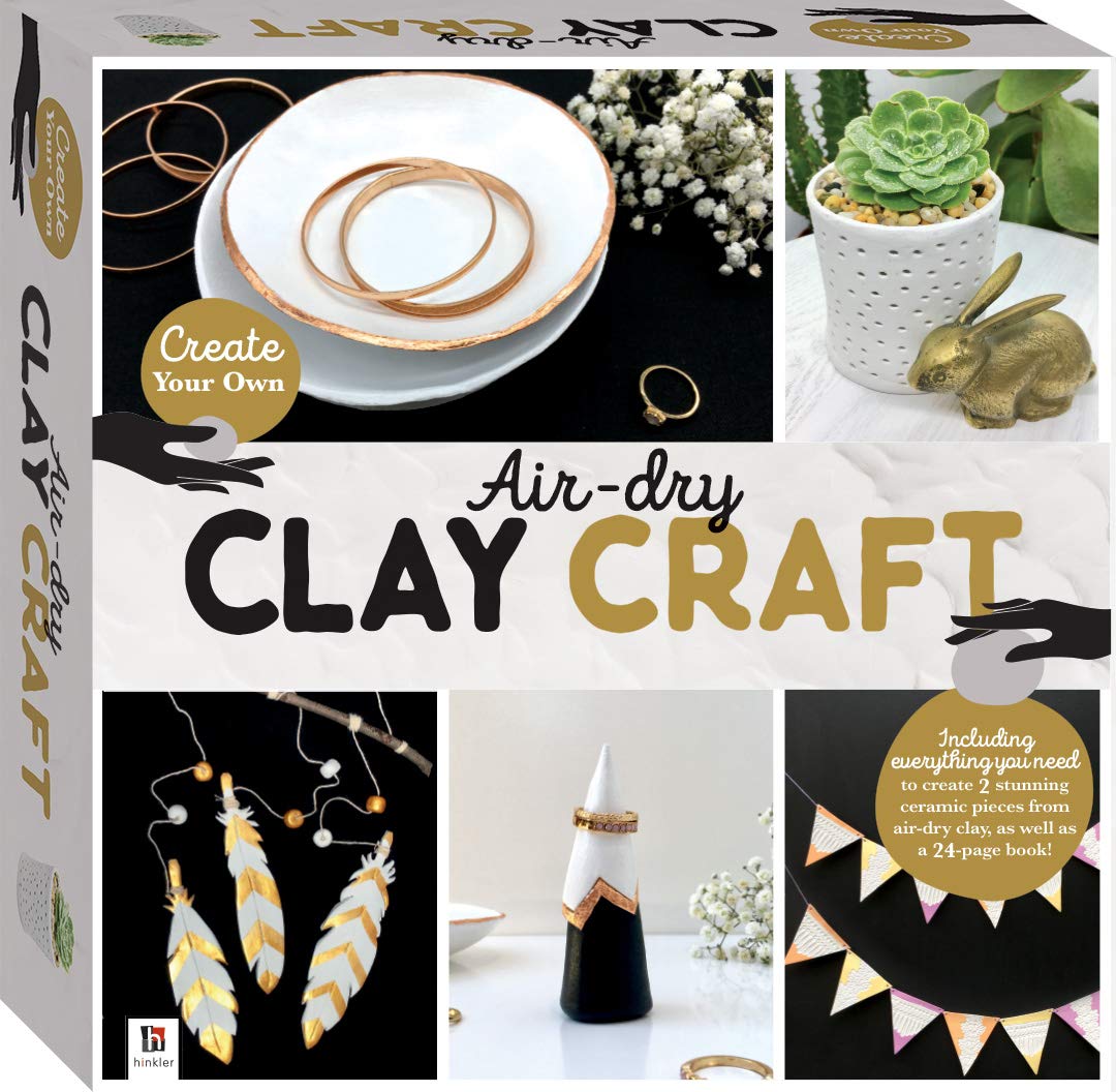 AirDry Clay Craft Box SetThis Complete Starter Kit includes all you need to create Stunning Ceramic Pieces,Used