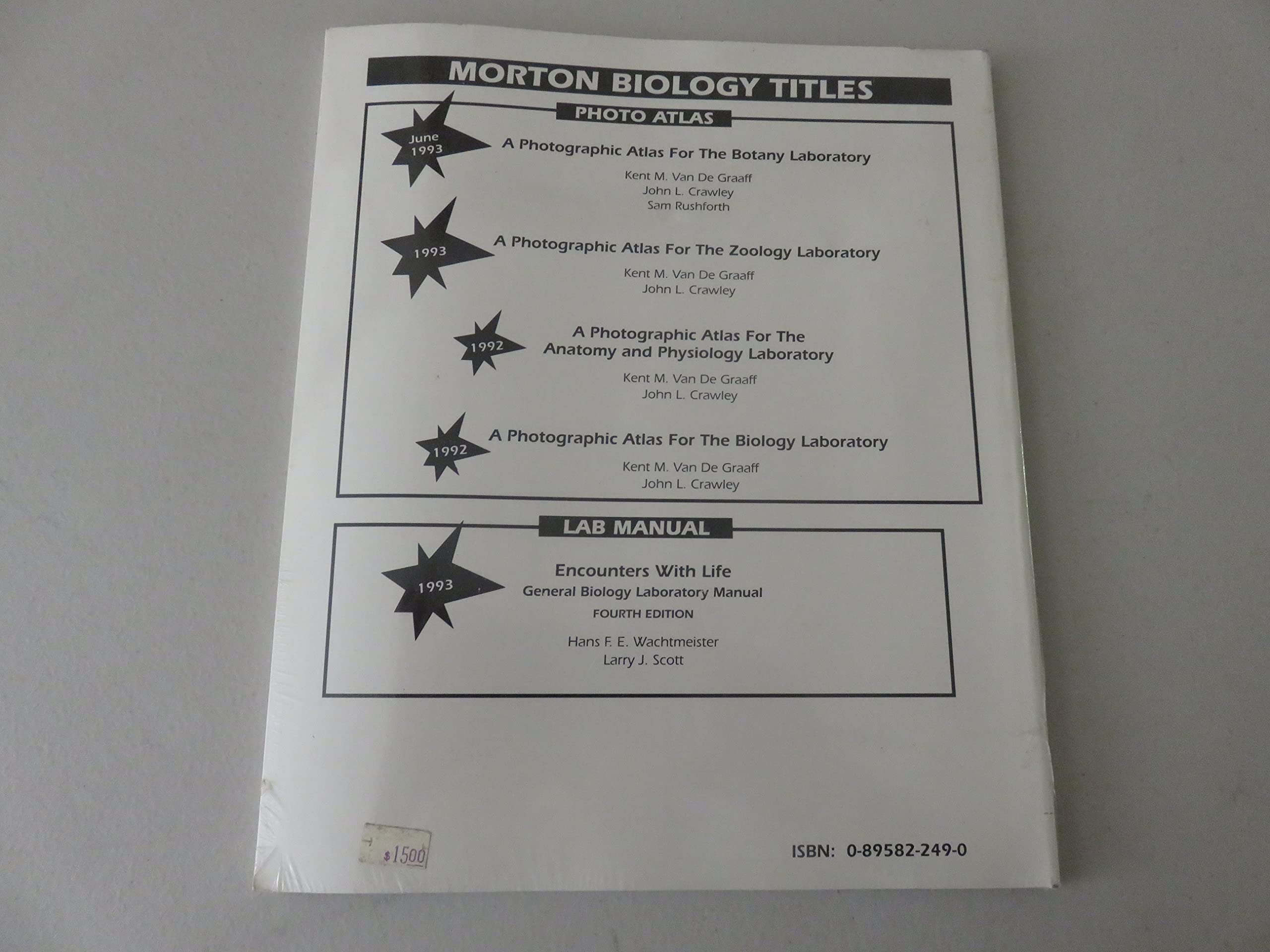 A Photographic Atlas for the Zoology Laboratory,Used