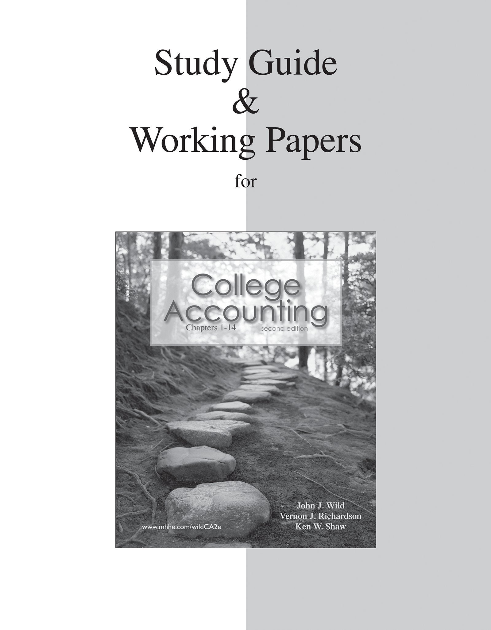 Study Guide & Working Papers Ch 114 to accompany College Accounting,Used