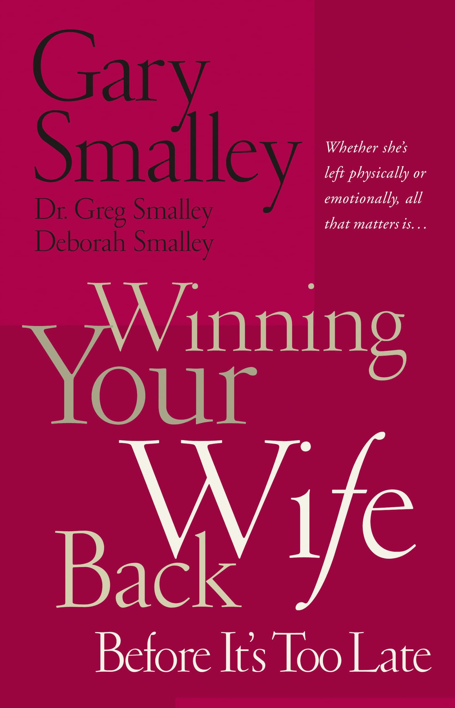 Winning Your Wife Back Before It's Too Late: Whether She's Left Physically or Emotionally All That Matters Is...,Used