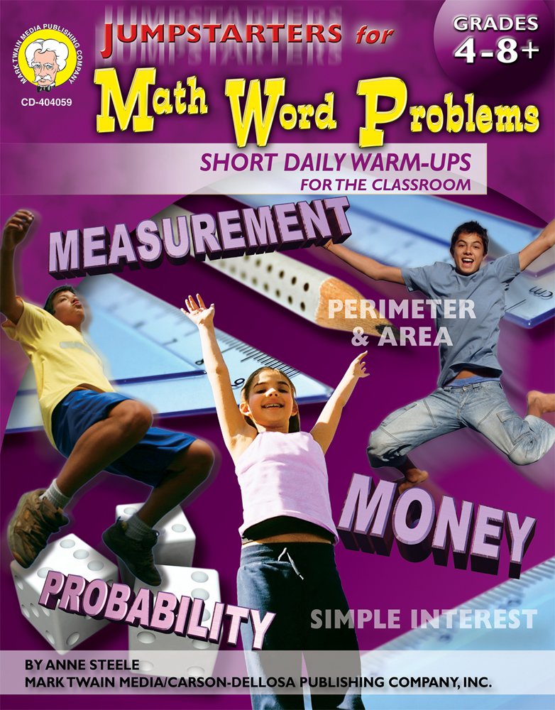 Mark Twain Jumpstarters for Math Word Problems, Grades 4 8,Used
