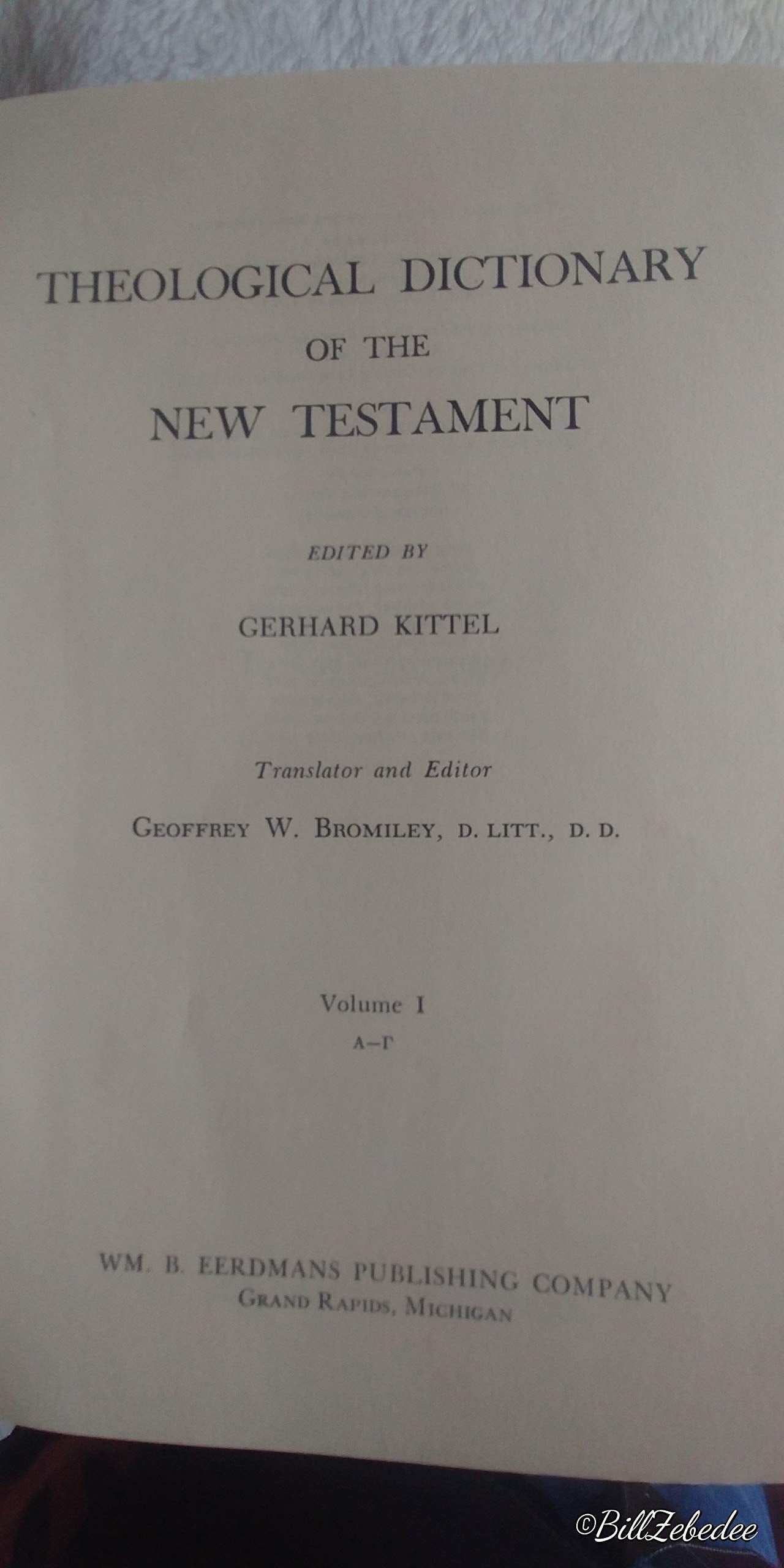 Theological Dictionary of the New Testament 10vol set,Used