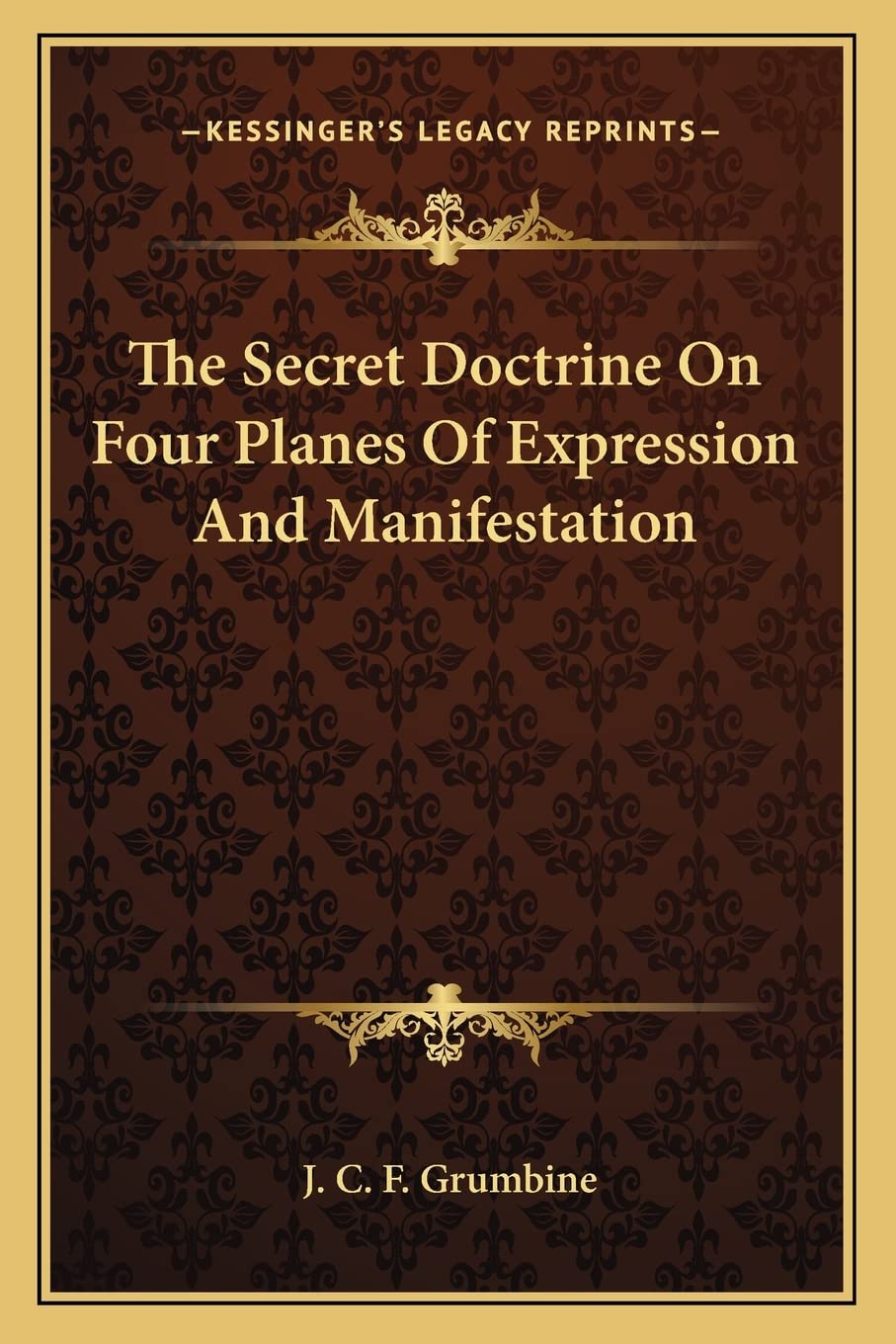 The Secret Doctrine On Four Planes Of Expression And Manifestation,Used