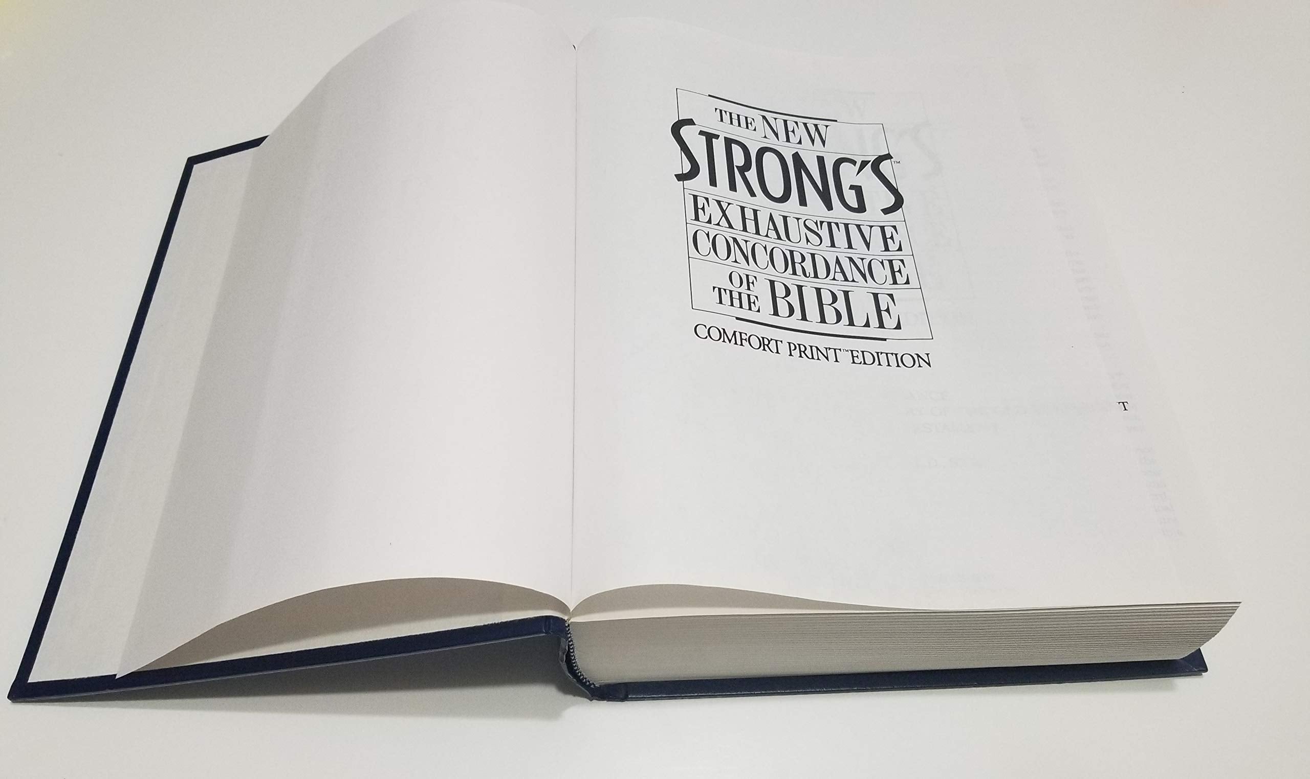 The New Strong's Exhaustive Concordance Of The Bible Comfort Print Edition,Used