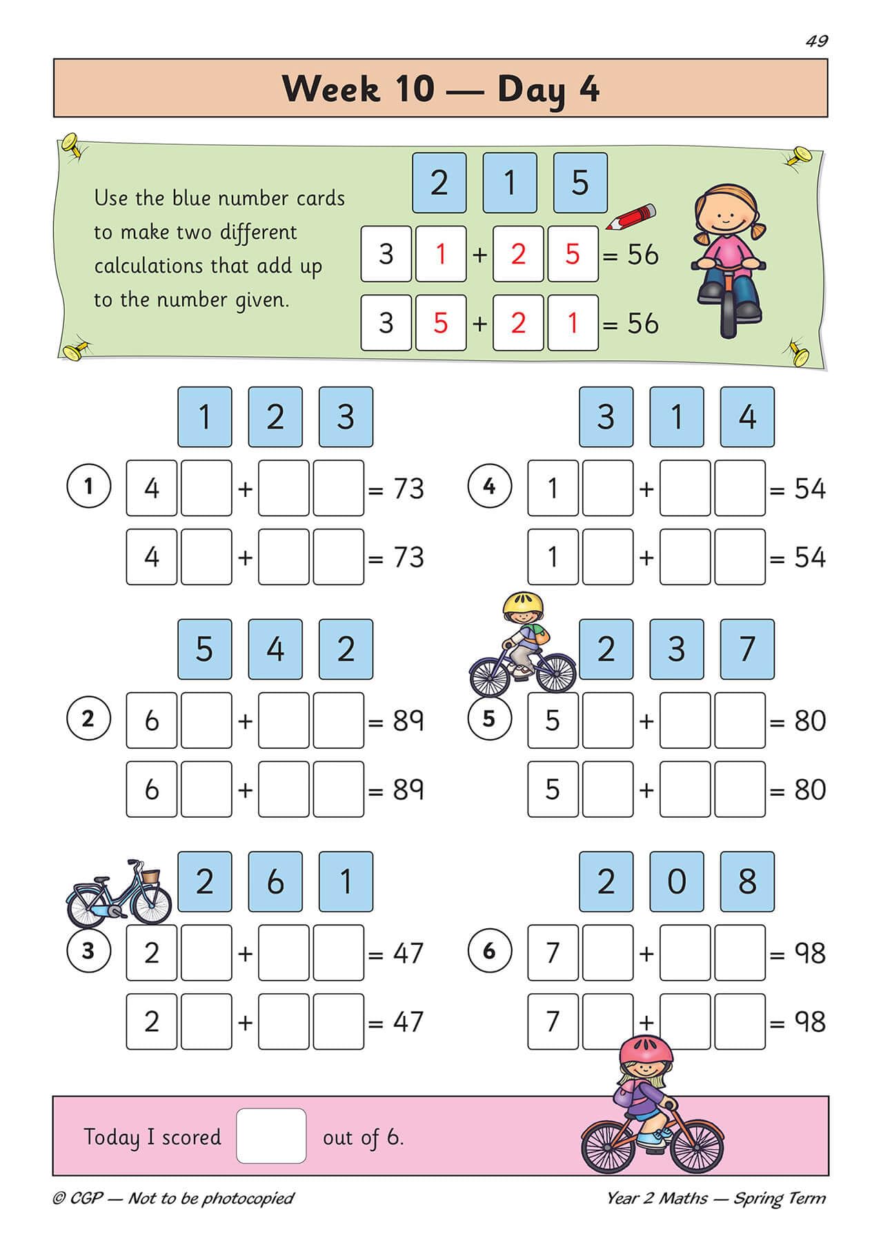 New KS1 Maths Daily Practice Book: Year 2 Spring Term: superb for catching up at home (CGP KS1 Maths),Used
