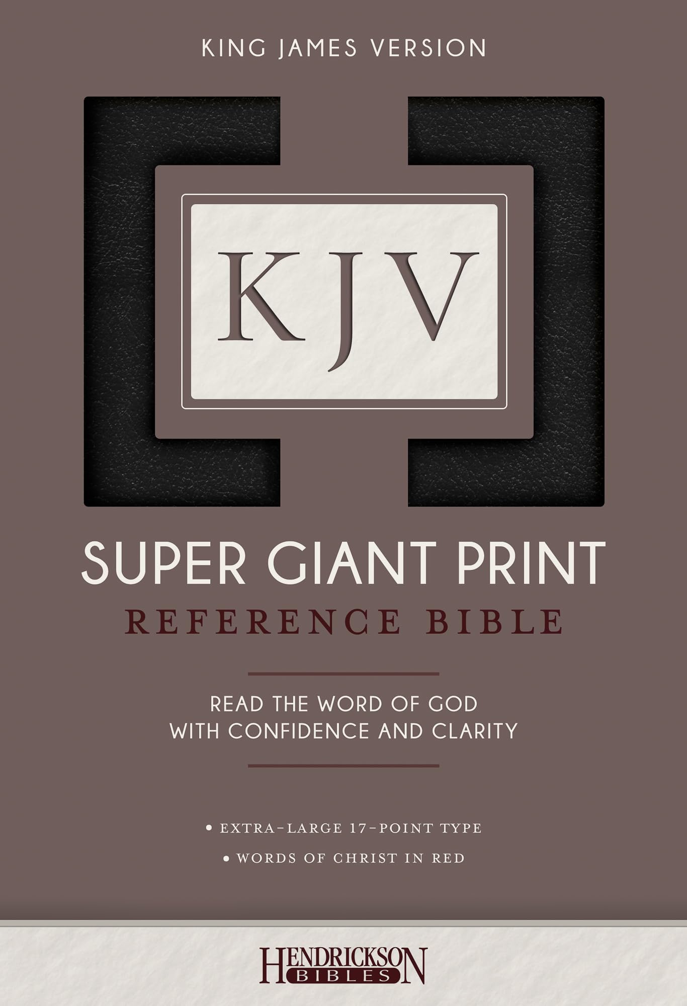 Kjv Super Giant Print Reference Bible (Imitation Leather, Black, Red Letter)