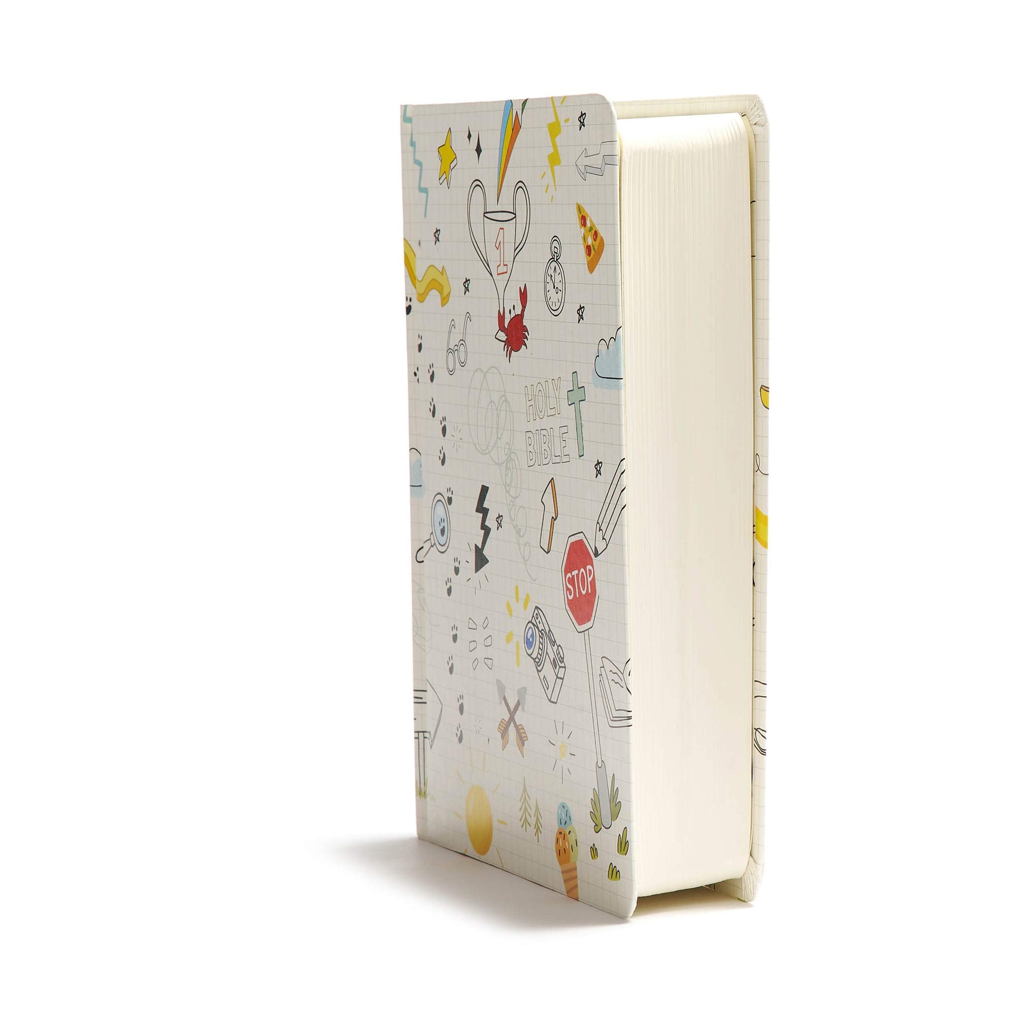 CSB Journal and Draw Bible for Kids, White, Black Letter, SingleColumn, Wide Margins, Journaling Space, Illustrations, Reading ,Used