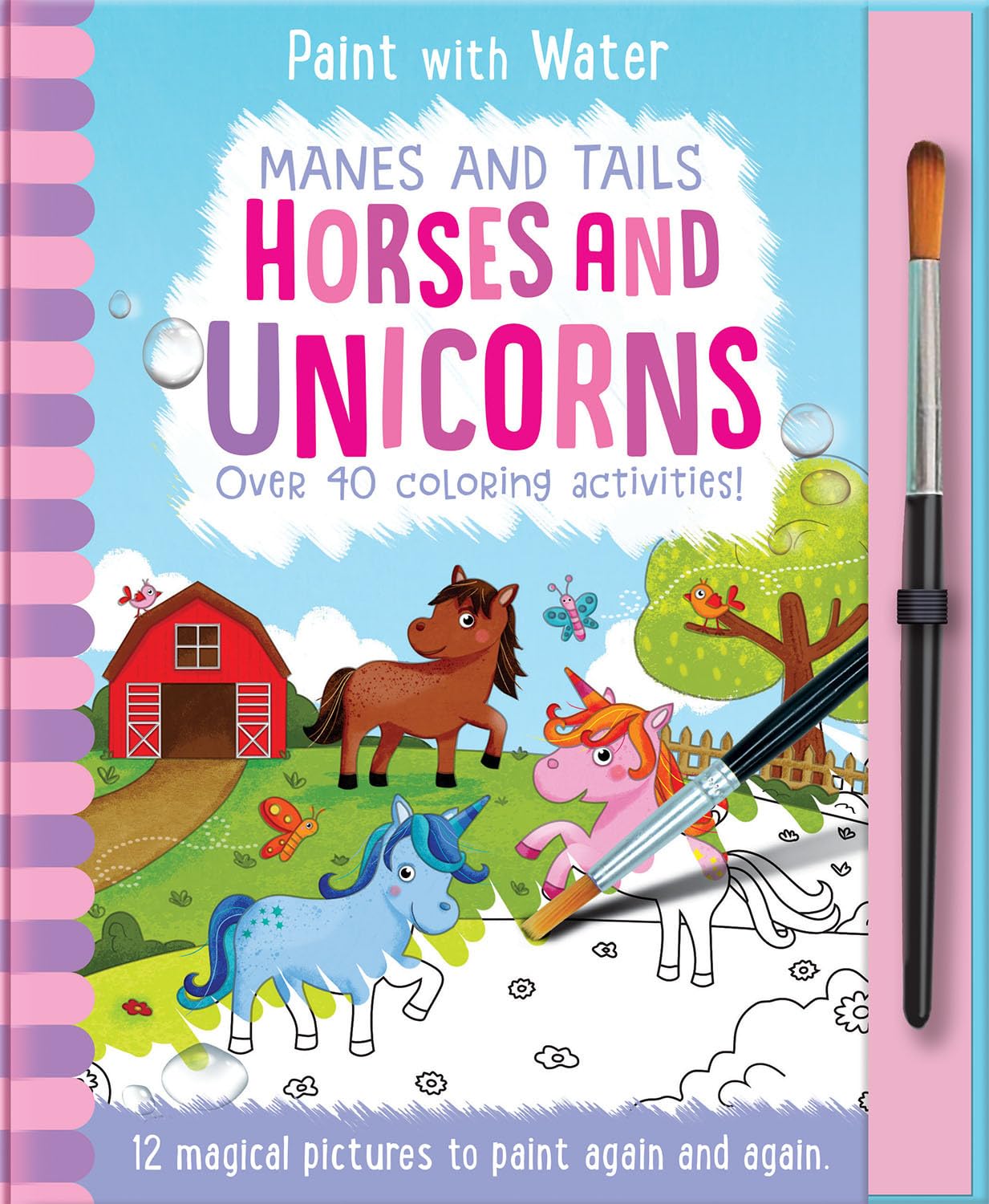 Manes and Tails Horses and Unicorns (Paint with Water),Used
