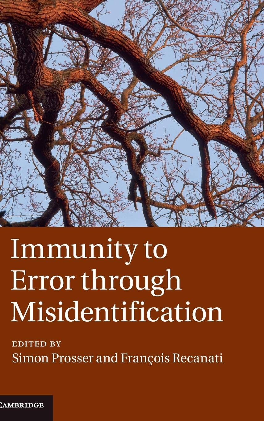 Immunity to Error through Misidentification: New Essays,Used