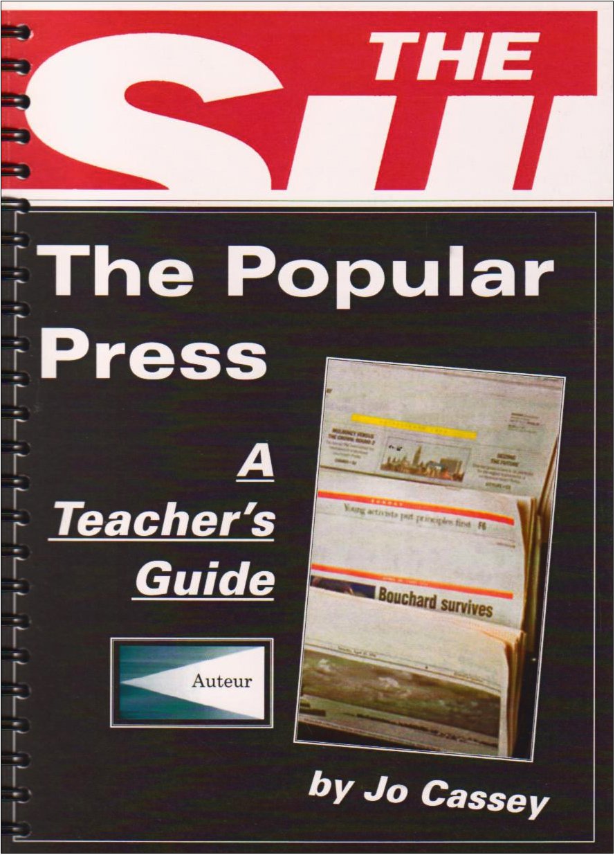 The Popular Press: A Teacher's Guide (Teacher's Guides and Classroom Resources),Used