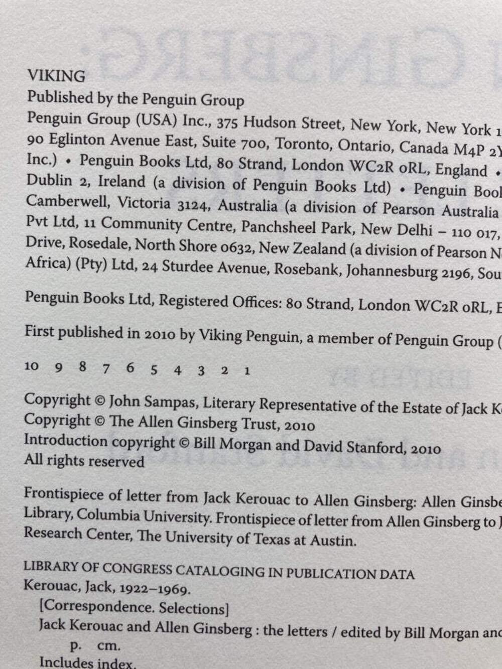 Jack Kerouac And Allen Ginsberg: The Letters,Used
