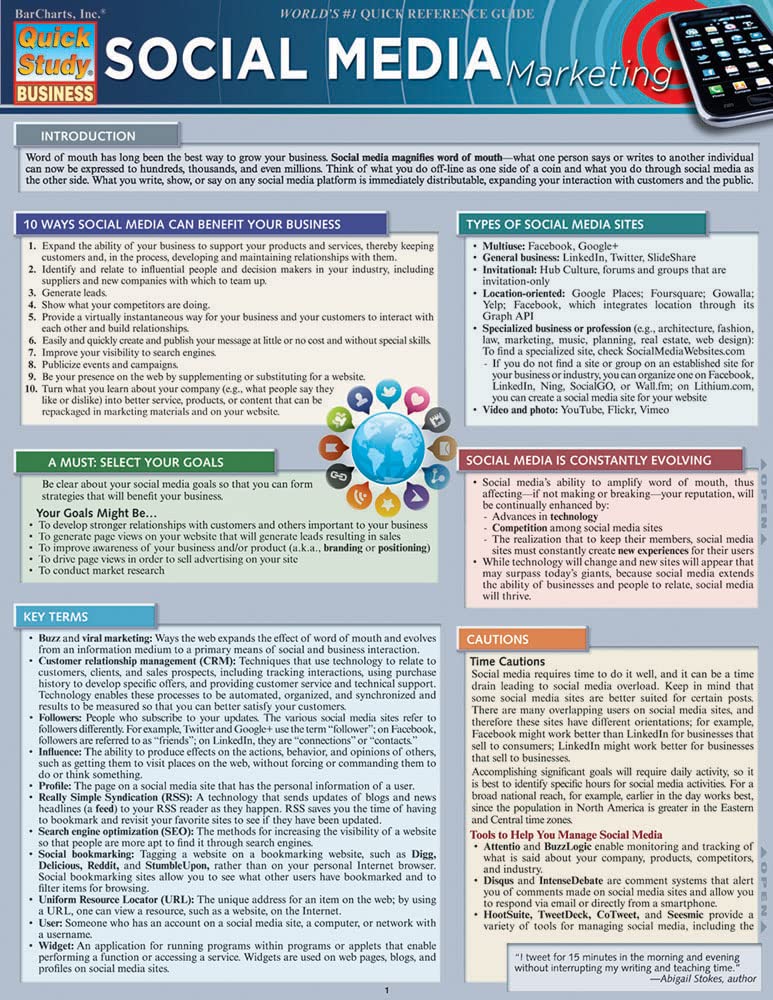 Social Media Marketing (Quick Study Business),Used