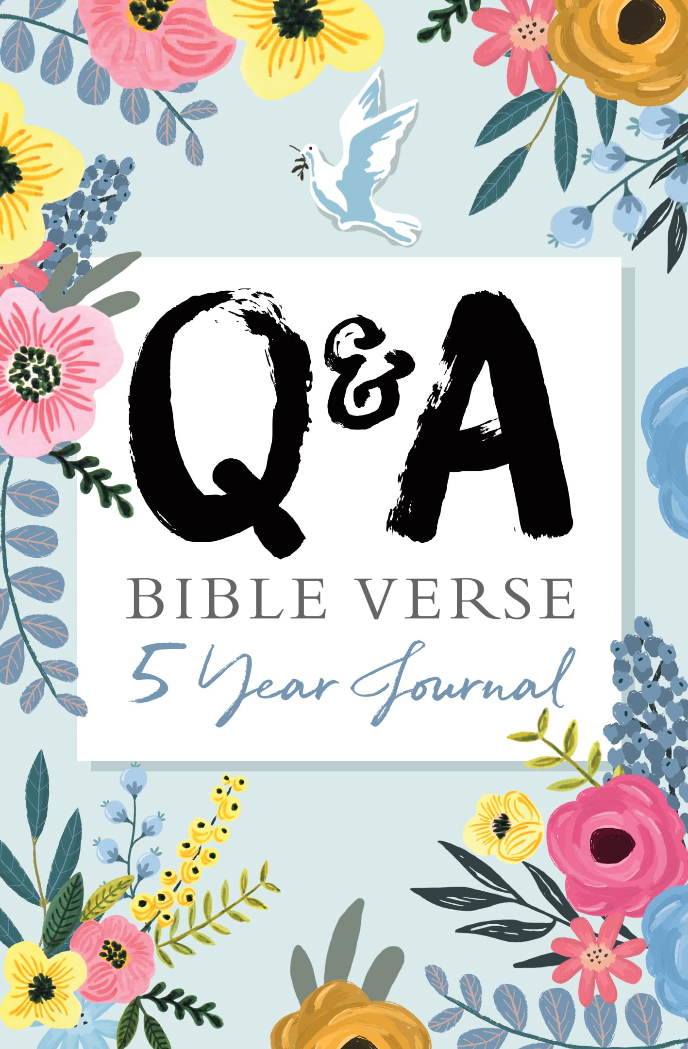 Q & A Bible Verse 5Year Journal Flower Edition,Used