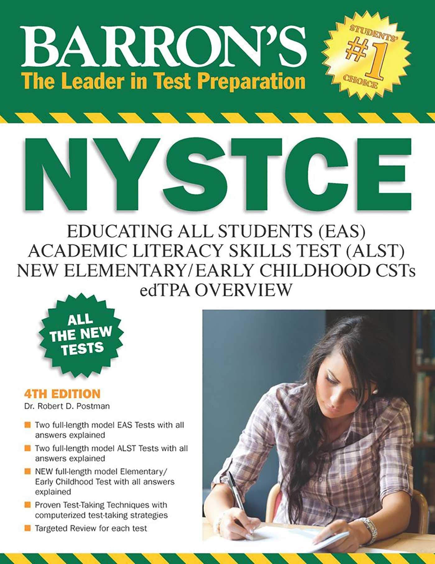 NYSTCE: EAS / ALST / CSTs / edTPA (Barron's Test Prep NY),New