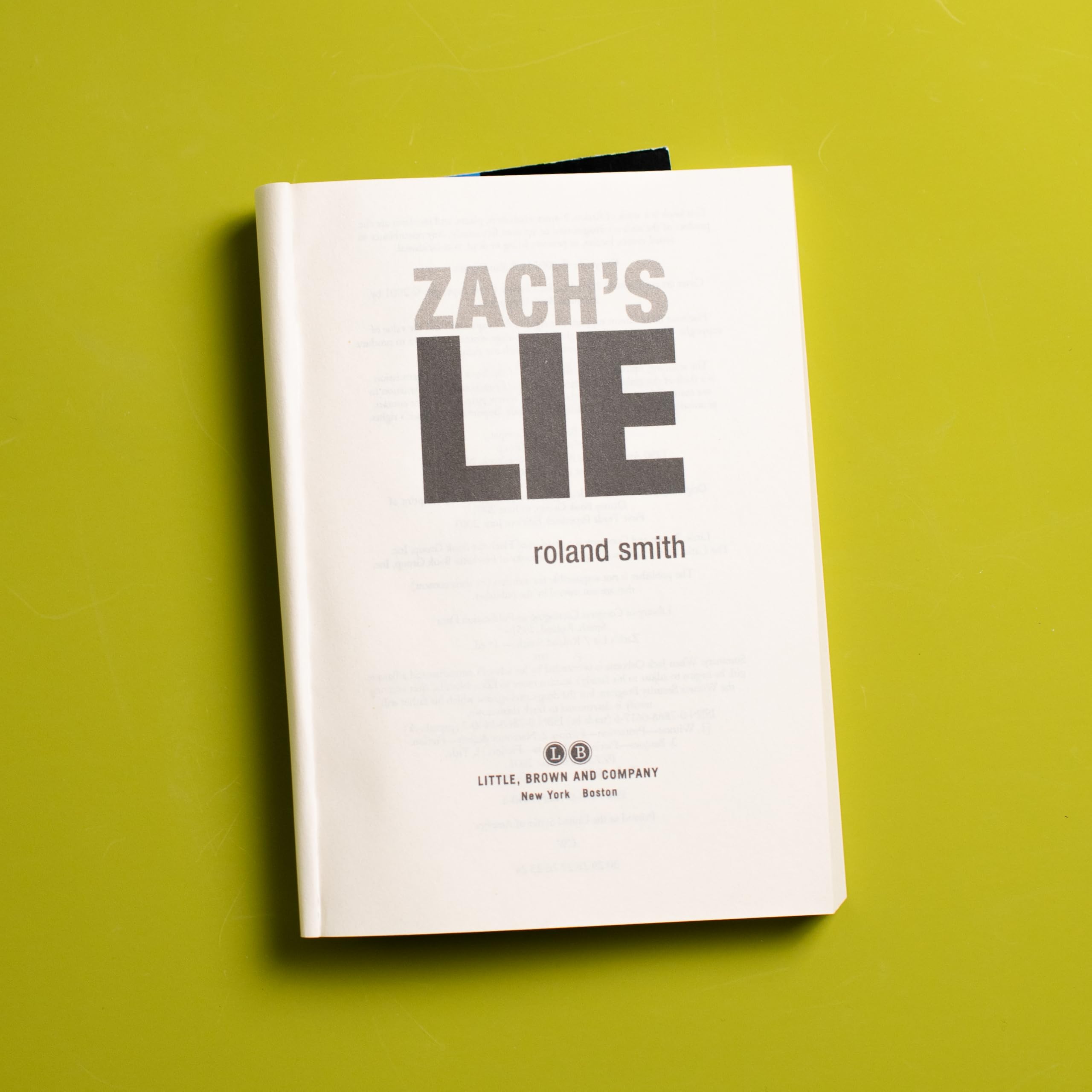 Zach'S Lie (Zach'S Lie, 1),New