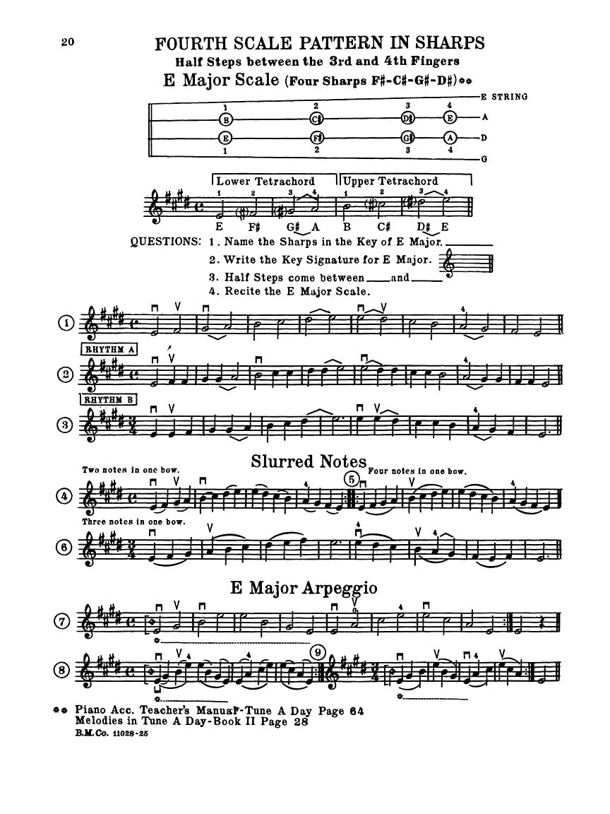 A Tune a Day Violin: Beginning Scales,New