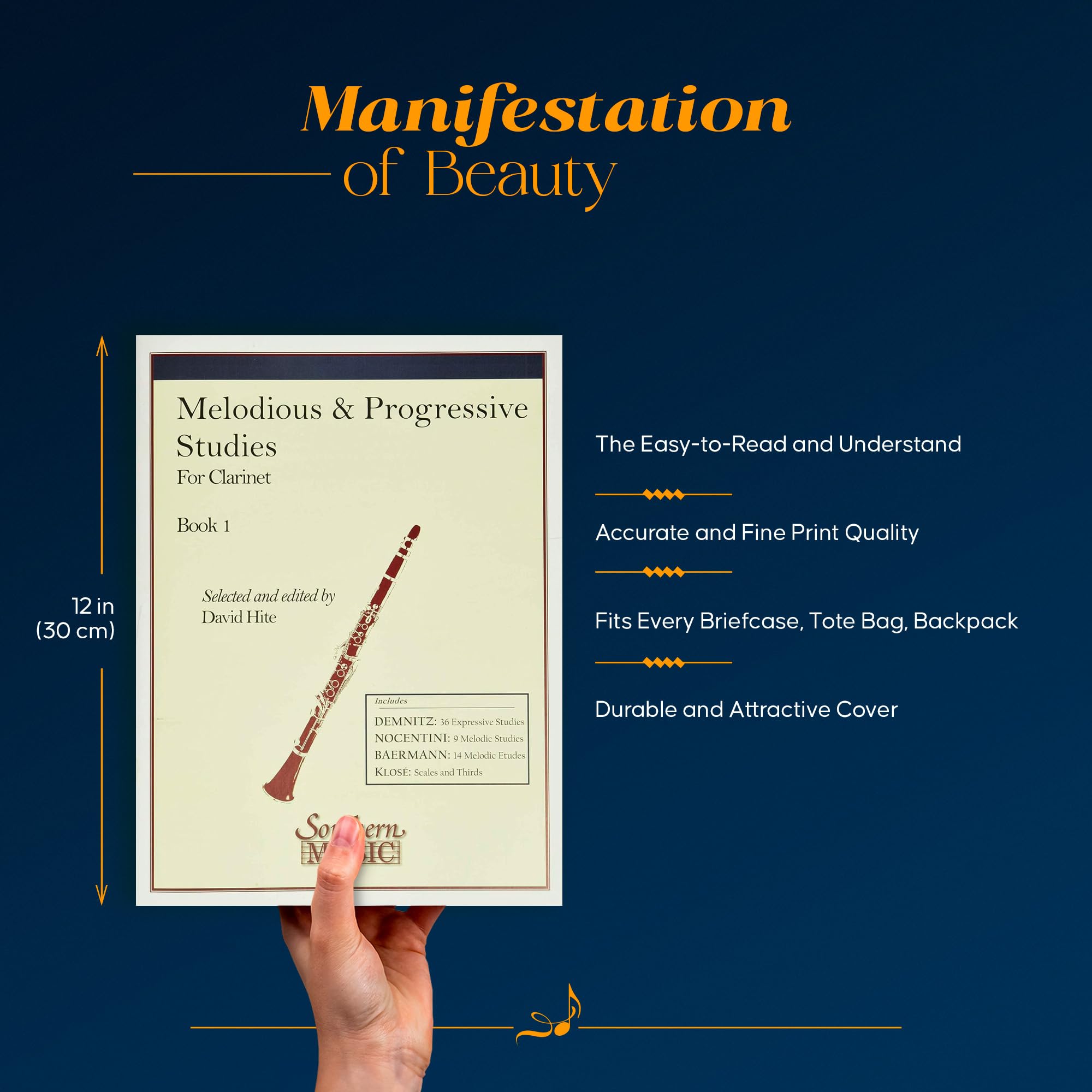 Melodious and Progressive Studies, Book 1, for Clarinet (B448),New