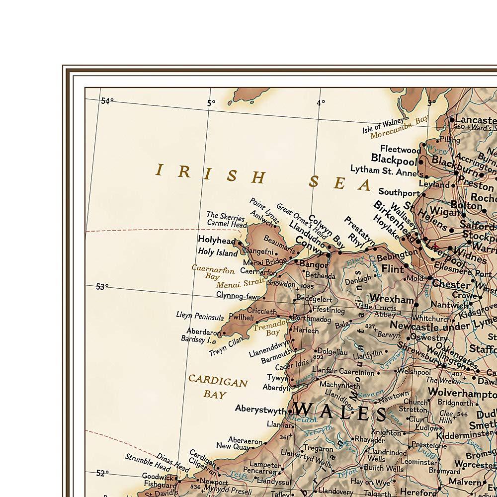National Geographic: France, Belgium, and The Netherlands Executive Wall Map (23 x 30 inches) (National Geographic Reference Map,Used