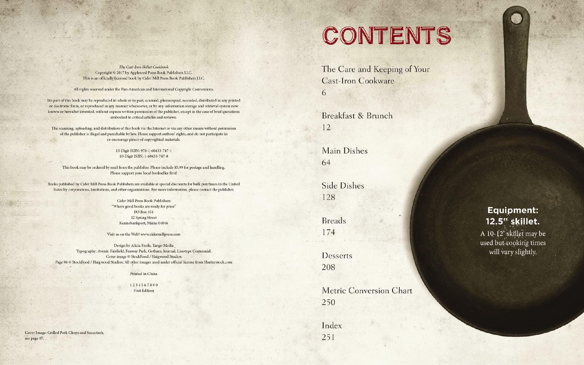 The Cast Iron Skillet Cookbook: A Collection of Over 200 Delicious Recipes for Every Kitchen,Used
