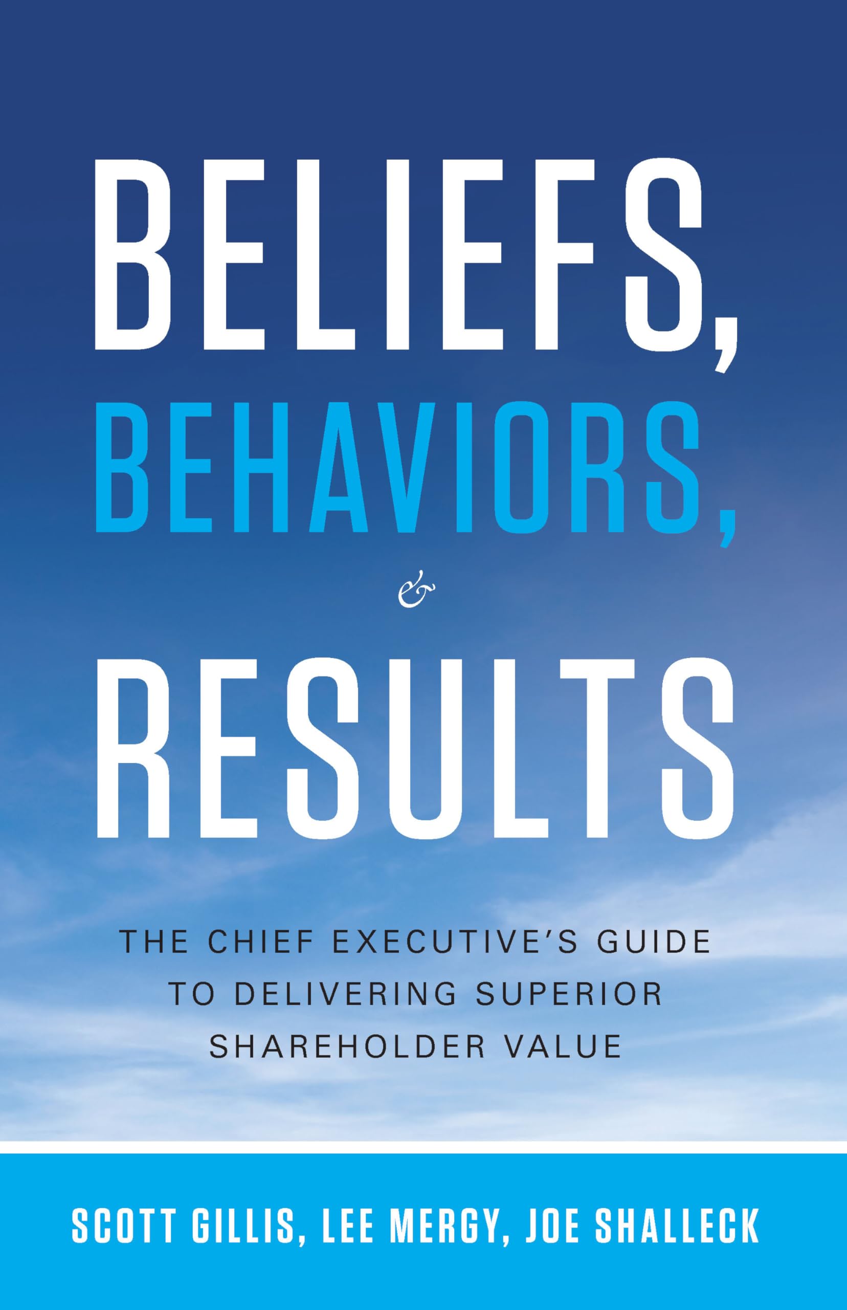Beliefs, Behaviors, and Results: The Chief Executive's Guide to Delivering Superior Shareholder Value,New
