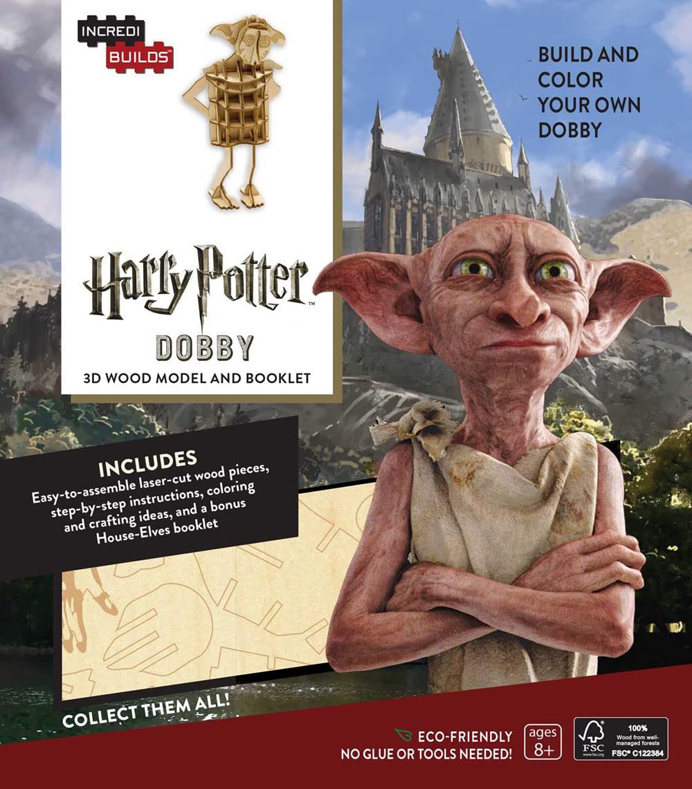 IncrediBuilds: Harry Potter: Dobby 3D Wood Model and Booklet,Used