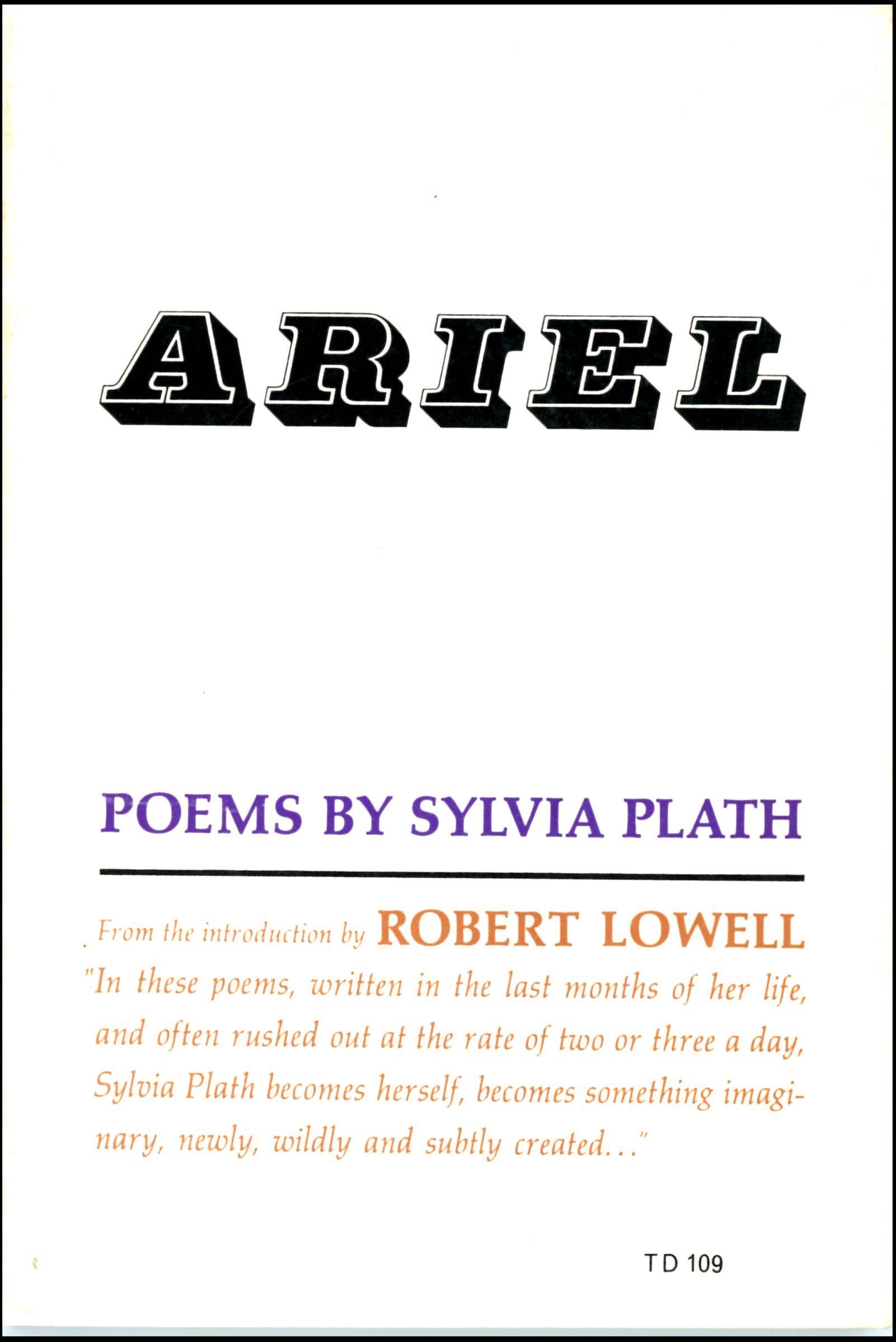 Ariel: Poems,New