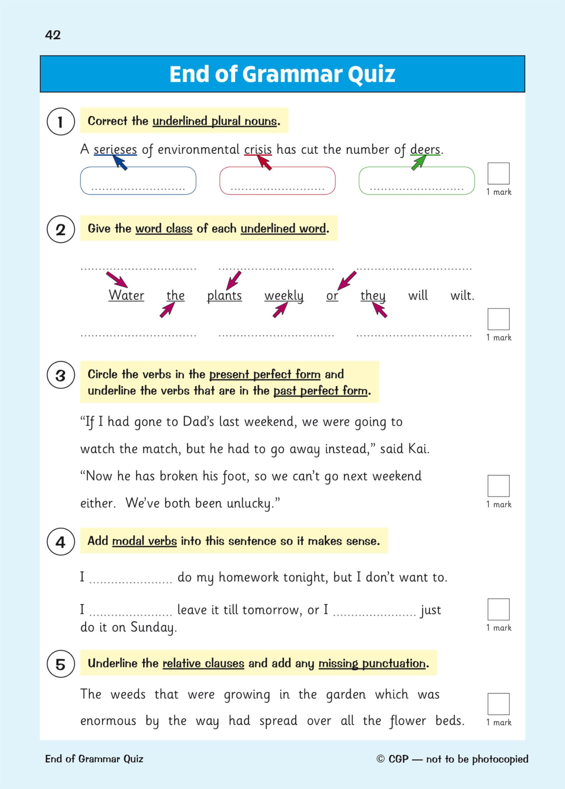 New KS2 English Targeted Question Book: Challenging Grammar, Punctuation & Spelling Year 5 Stretch (CGP KS2 English),Used