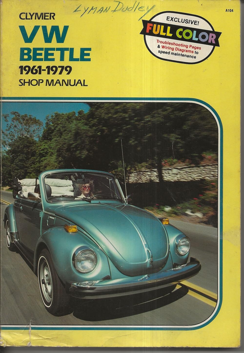 Volkswagen Beetle And Ghia, 19611979: Shop Manual,Used