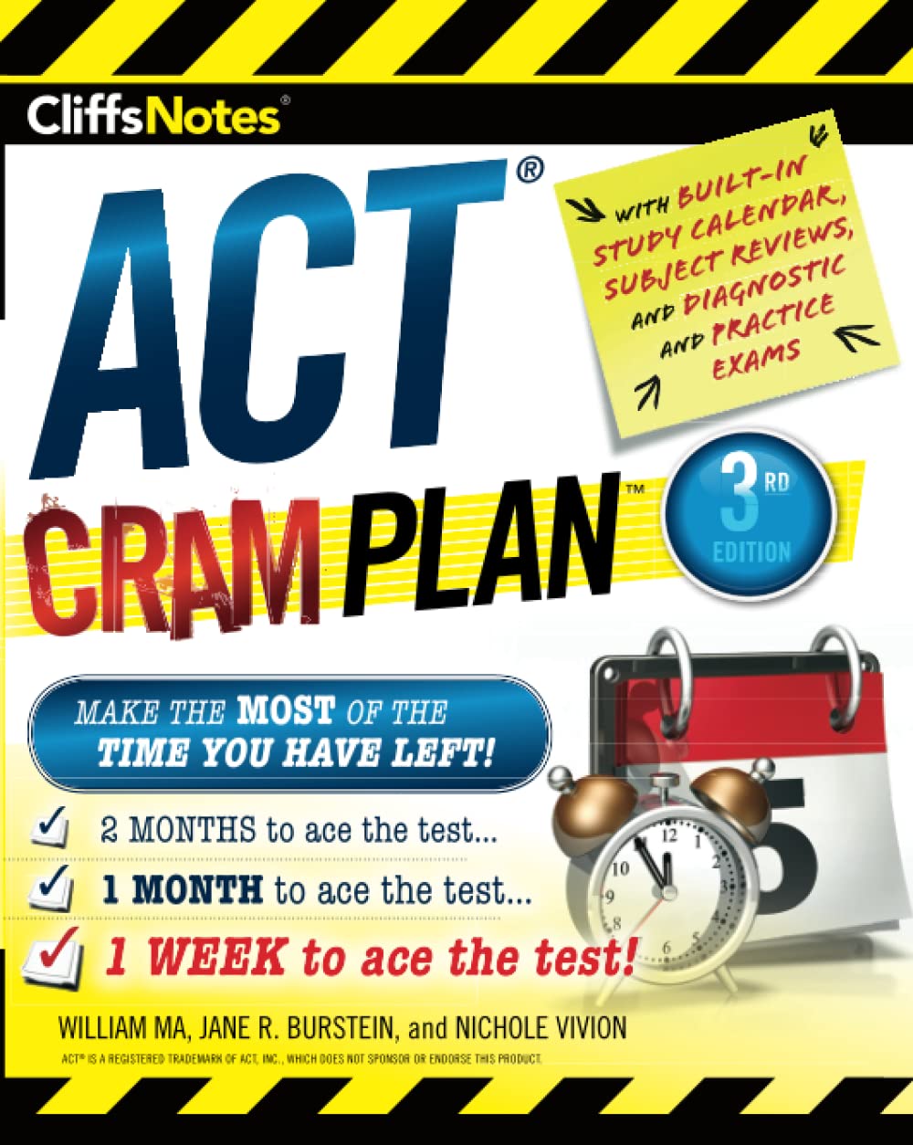 Cliffsnotes Act Cram Plan (CliffsNotes Cram Plan),Used