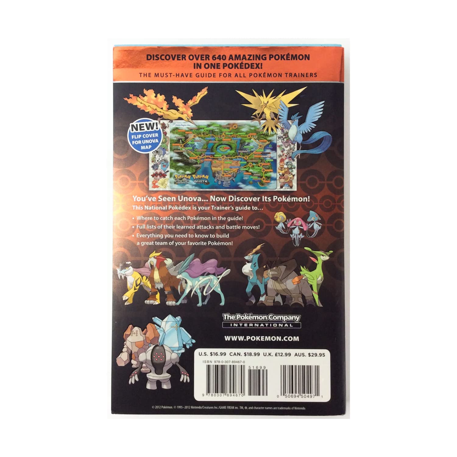 Pokemon Black & Pokemon White Versions Official National Pokedex,Used