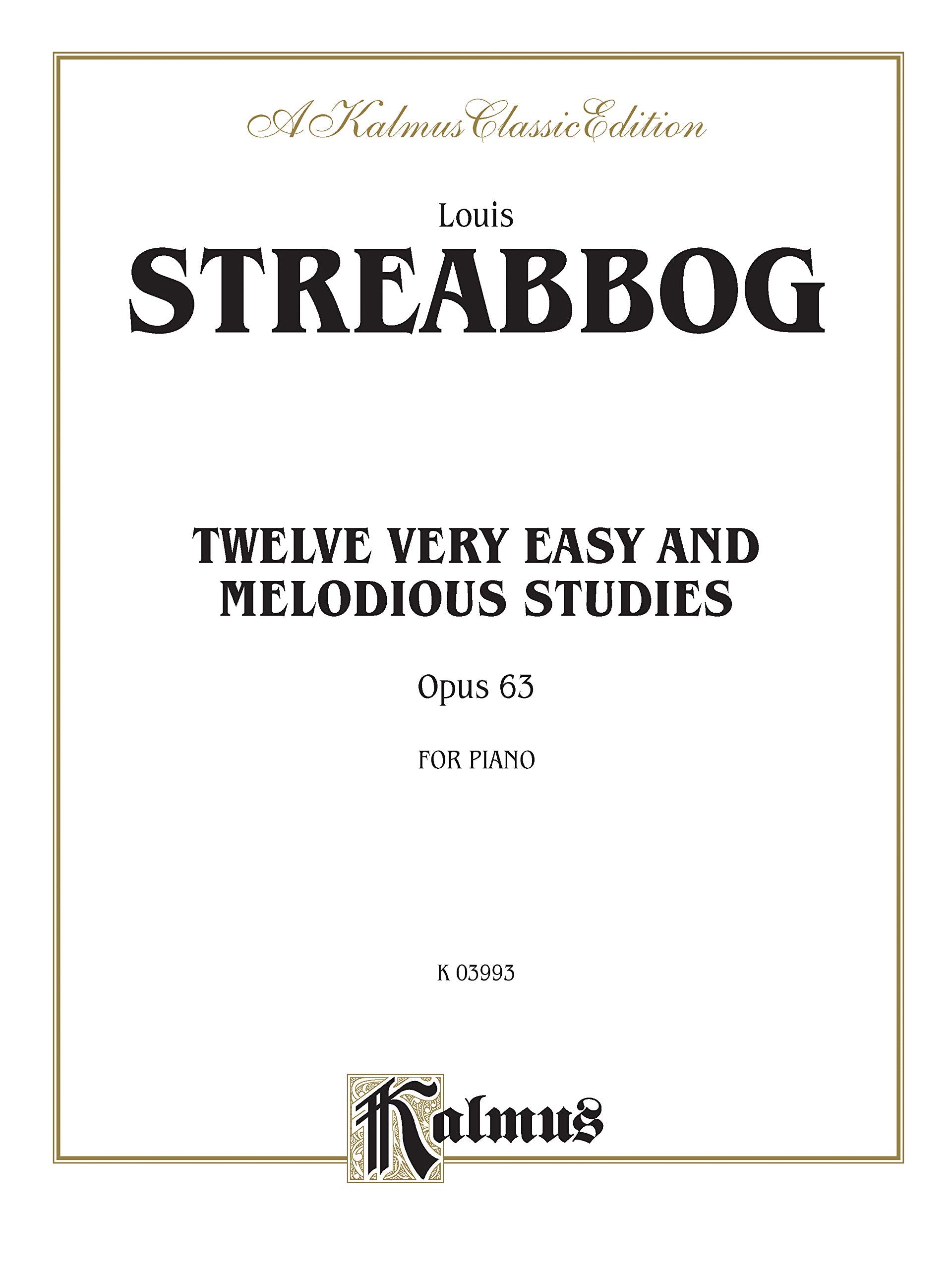 Twelve Very Easy and Melodious Studies, Op. 63 (Kalmus Edition),Used