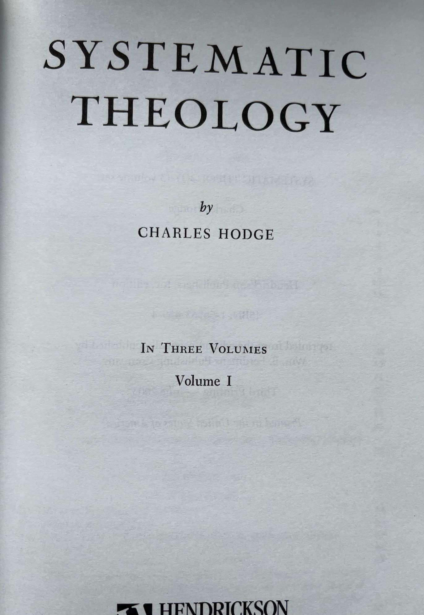 Systematic Theology (3Volume Set),Used
