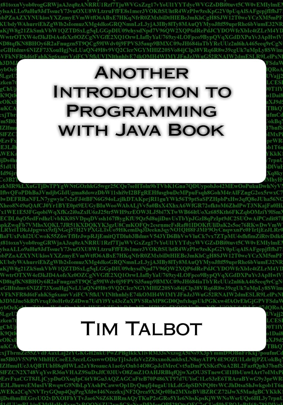 Another Introduction to Programming with Java Book,Used